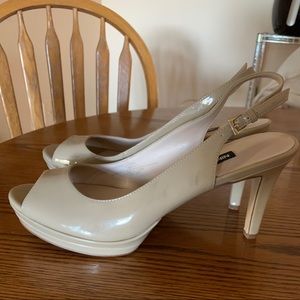 Nude Nine West Dress Sandals